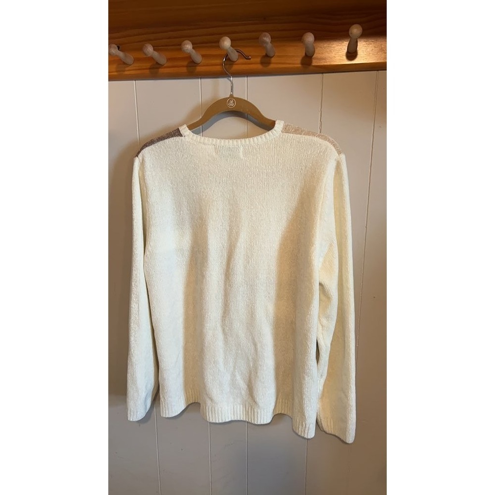 Alfred Dunner Patchwork Cable Knit Sweater - Picture 3 of 4